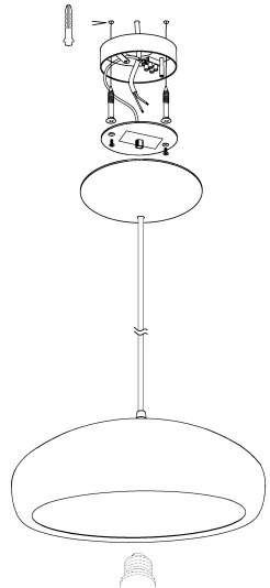 Eglo 94606 - Lampadario MOGANO 1xE27/60W/230V