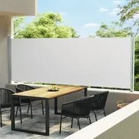 Tenda Laterale Retrattile per Patio 600x160 cm Crema 313376