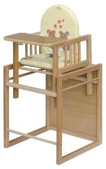 COSING - Sedia da pranzo per bambini 2 in 1 Viktoria faggio/crema