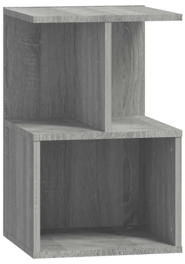 Comodino grigio sonoma 35x35x55 cm in legno multistrato