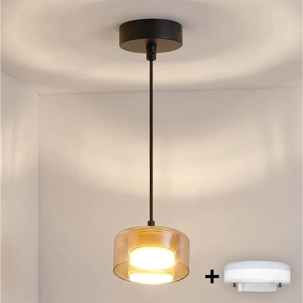 Brilagi - Lampadario sospeso su cavo AURA LUX 1xGX53/30W/230V nero/oro