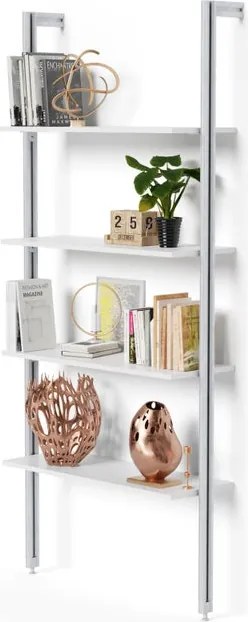 Kit cabina armadio PROJECT KIT SCAFFALE 4R 90X33CM CLASSIC in alluminio 95 x 220 x 33 cm bianco/anodizzato