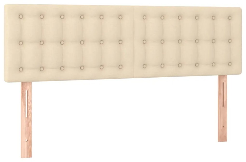 Testiere 2 pz crema 72x5x78/88 cm in tessuto