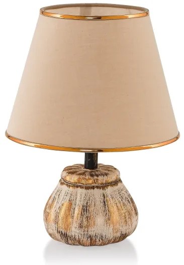 Lampada da tavolo RAMZES 1xE27/40W/230V crema/dorata