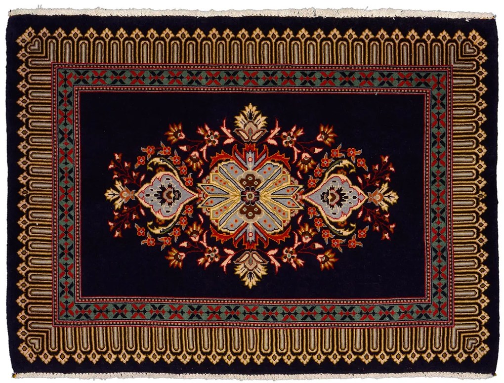 Ghom Tappeto 100 x 70 Marrone (Iran) Annodato A Mano