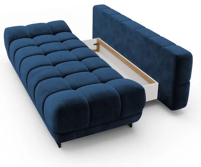 Divano letto a tre posti blu reale con rivestimento in velluto Cirrus - Windsor &amp; Co Sofas