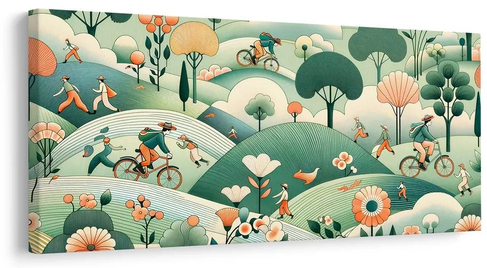 Quadro su tela – Passeggiata e giro nel paesaggio
