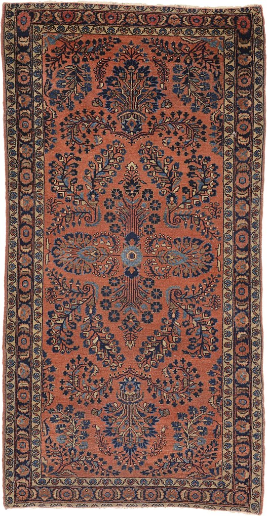 Sarouk Tappeto persiano 150x80 (Iran) Annodato A Mano
