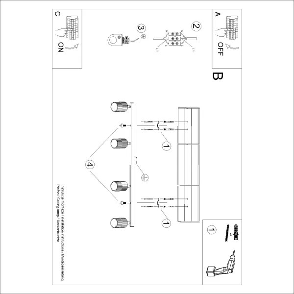 Brilagi - Faretto CRESTO 4xGU10/10W/230V marrone