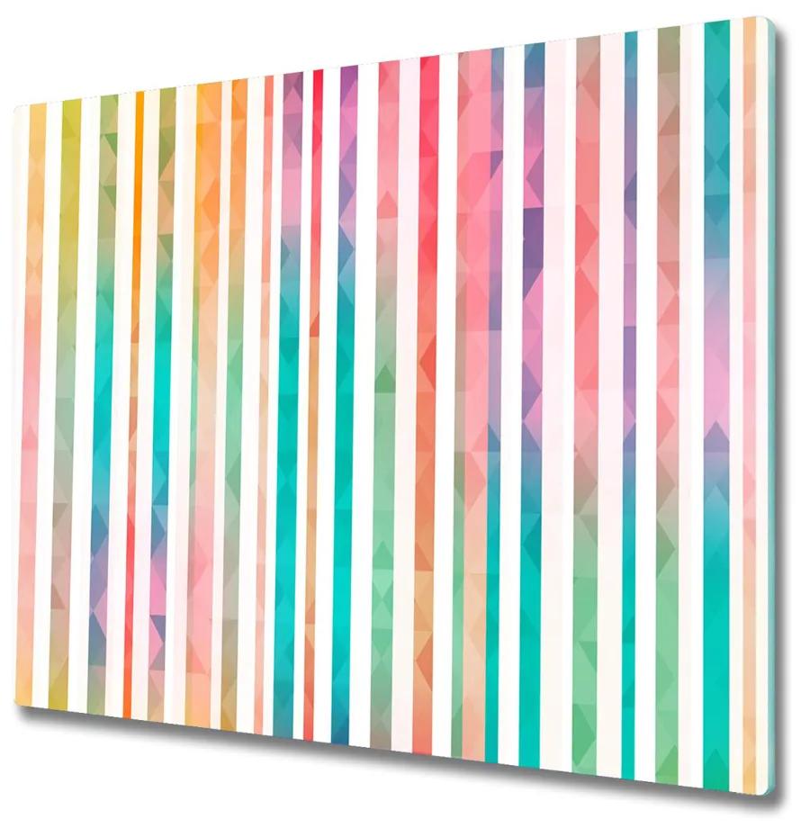Tagliere in vetro Strisce arcobaleno 60x52 cm