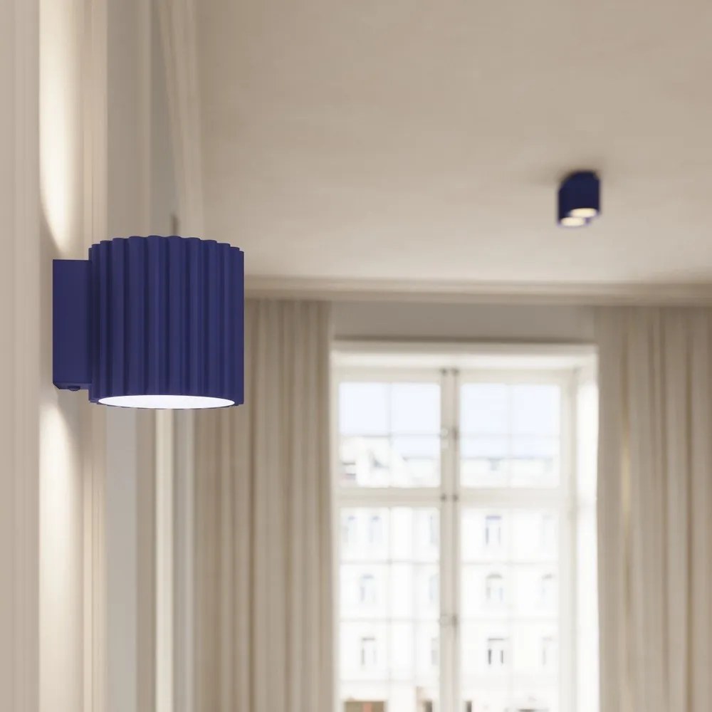 Lampada da parete blu ø 10 cm Zora – Sollux