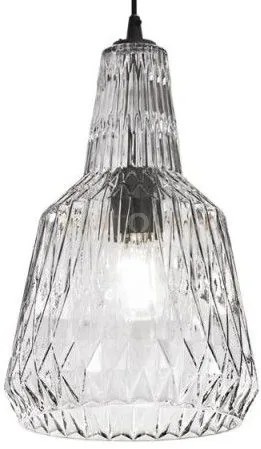 Lampadario a sospensione galway fume' 1 luce attacco e27 23x150cm i...