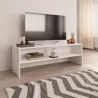 Mobile Porta TV Bianco 120x40x40 cm in Legno Multistrato 800036