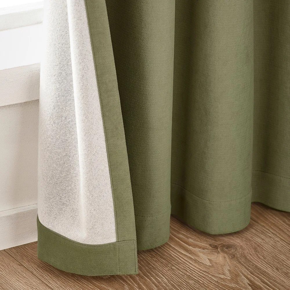 Tende in set oscuranti color kaki in velluto 2 pz 117x229 cm Wilson – Catherine Lansfield