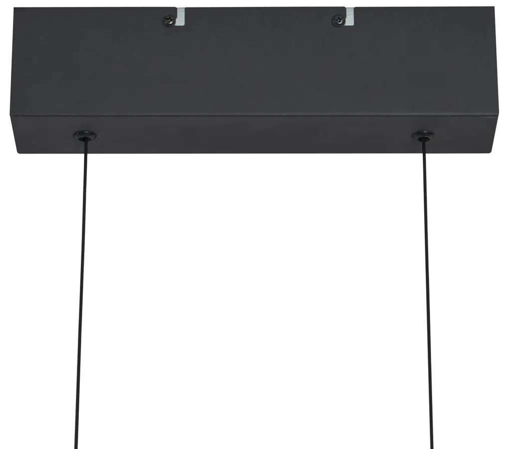 Lampada a sospensione moderna nera con LED dimmerabile a 3 livelli Easylift - Straight