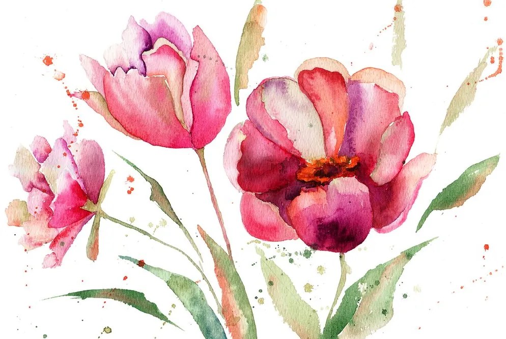 Carta da parati autoadesiva – Tulipani in design interessante