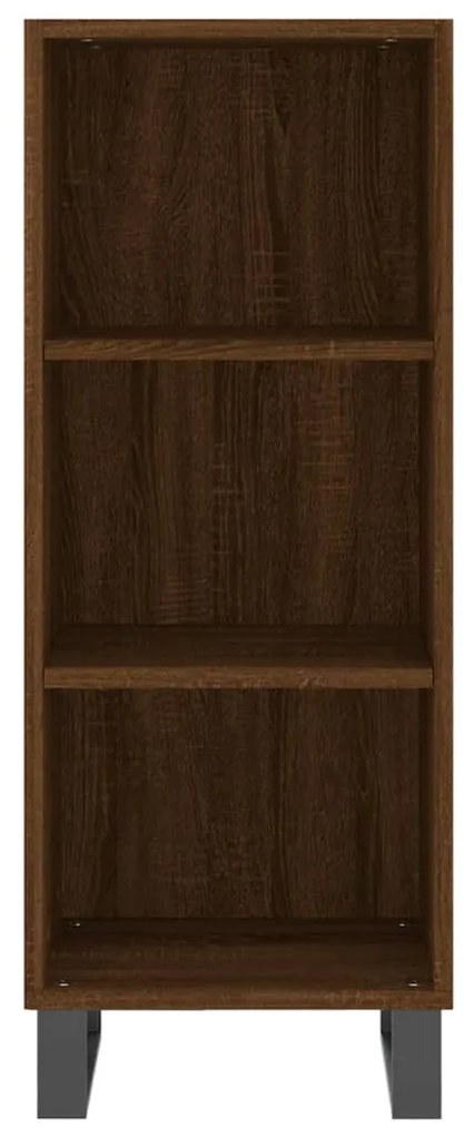 Credenza Rovere Marrone 34,5x32,5x90 cm in Legno Multistrato