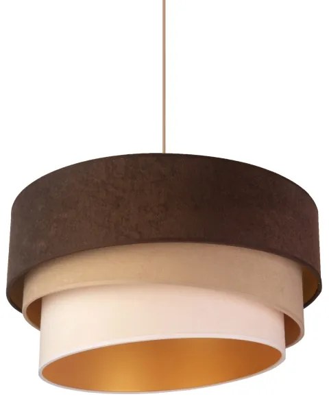 Duolla - Lampadario a sospensione con filo DEVON 1xE27/40W/230V diametro 45 cm marrone/beige