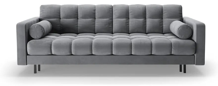 Divano grigio chiaro allungabile/con contenitore con rivestimento in velluto 222 cm Bali – Cosmopolitan Design