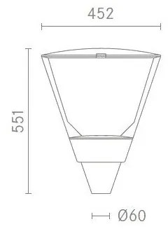 Lampione Stradale LED 50W 7.500lm/W - Lumileds chip Colore Bianco Naturale 4.000K