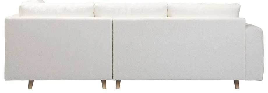 Divano angolare bianco in tessuto bouclé (angolo destro) Ariella - Ropez