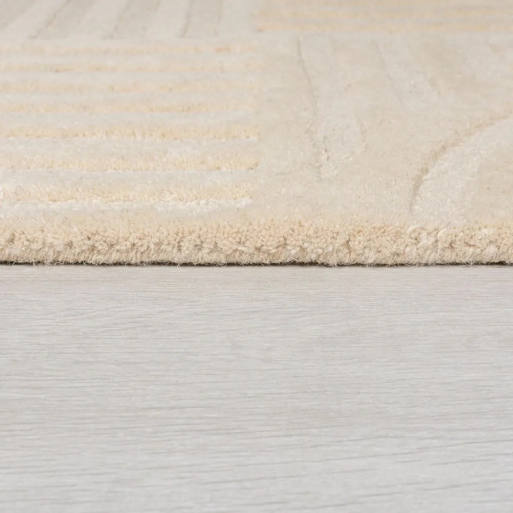 Tappeto in lana beige 200x290 cm Zen Garden - Flair Rugs