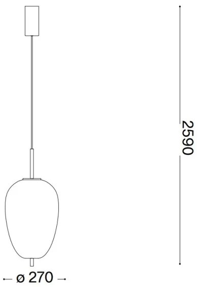 Ideal Lux - Lampadario LED a sospensione con filo UMILE LED/20W/230V diametro 27 cm CRI 90 ottone/bianco