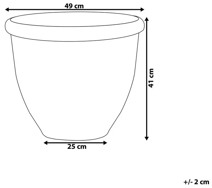 Vaso tondo per interno ed esterno beige 35x35x50cm CAMIA 