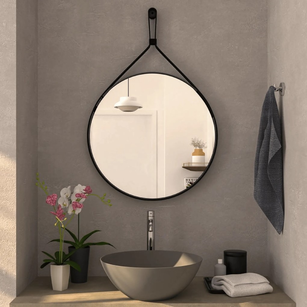 Specchio Tondo Diametro 60 Cm Con Cornice Ercos