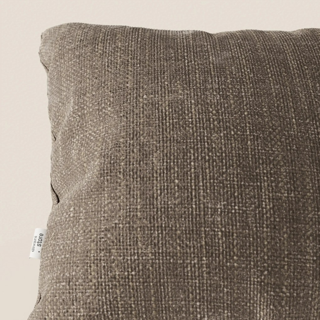Lyon cuscino disponibile in diversi colori realizzato in morbido tessuto intrecciato impermeabile T06 marrone