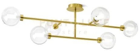 Dom lampada da soffitto o parete 6 luci vetro trasparente ciclindro...