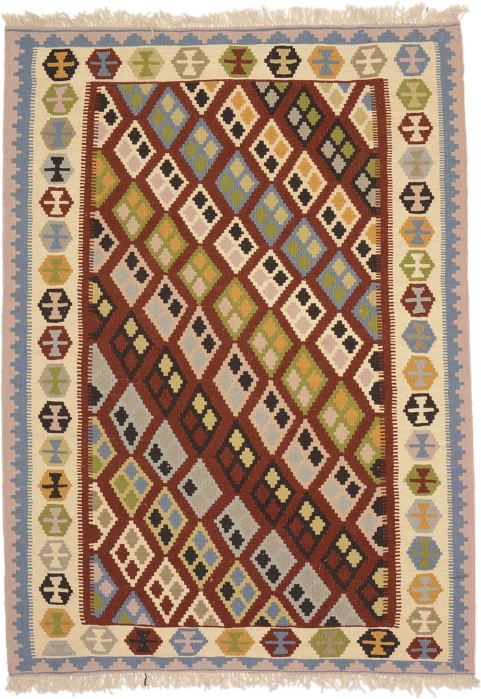 Kilim Tappeto 110 x 150 (Iran) Tessuto A Mano