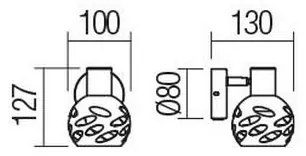 Redo 04-516 - Faretto da parete TORN 1xE14/28W/230V