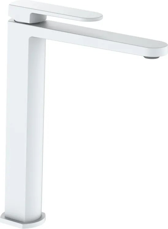 Rubinetto per lavabo getto laminare cristallino Zefir bianco pvd AQUASANIT