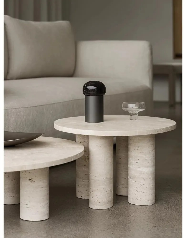 Tavolino rotondo in pietra beige ø 75 cm Volos - Blomus