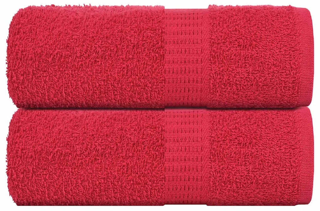 Asciugamani Per Sapone 2 Pz Rossi 30x30 Cm 360 G/m² 100% Cotone /