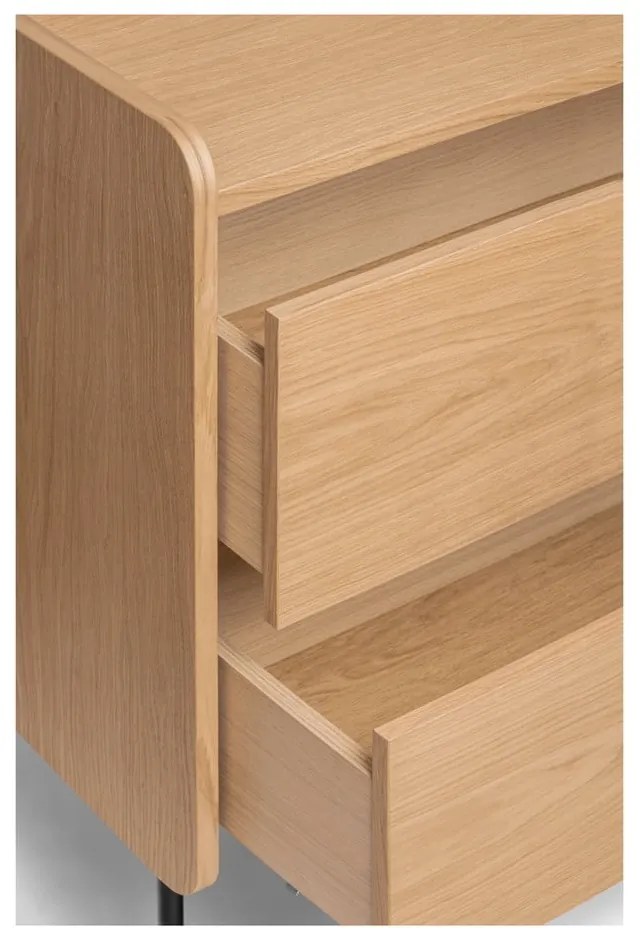 Cassettiera alta colore naturale in rovere 80x82 cm Wrap - Bonami Selection