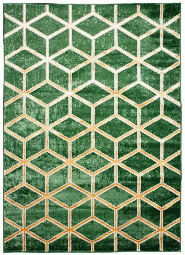 Tappeto moderno verde con originale motivo geometrico Larghezza: 120 cm | Lunghezza: 170 cm