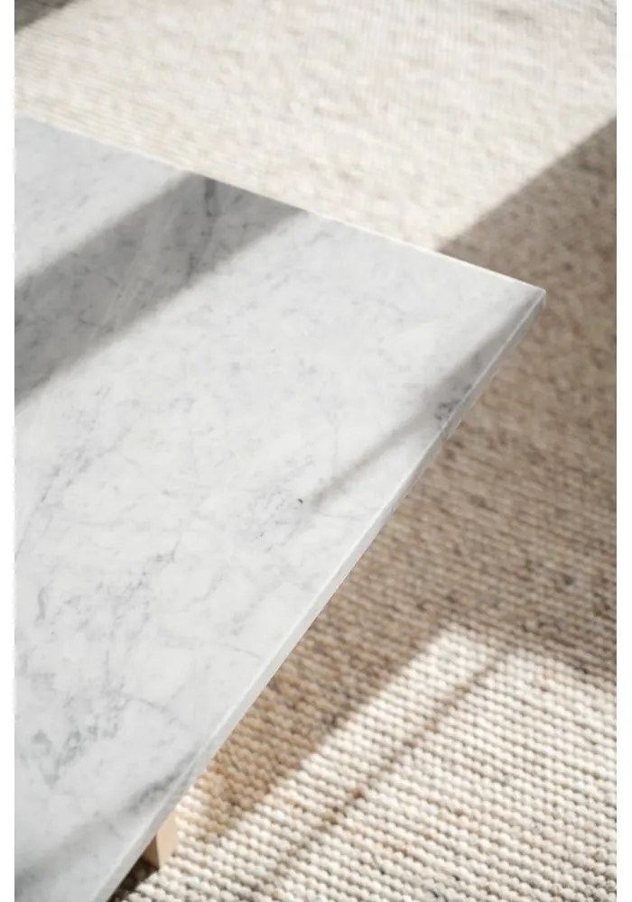 Tavolino in marmo bianco 90x90 cm Brooksville - Rowico