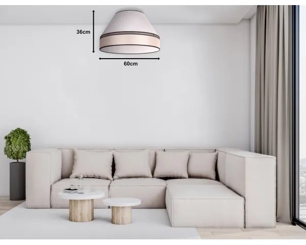 Duolla - Plafoniera AVIGNON 3xE27/15W/230V diametro 60 cm beige