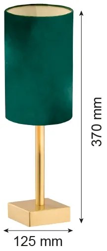 Argon 8108 - Lampada da tavolo ABRUZZO 1xE14/7W/230V ottone/verde
