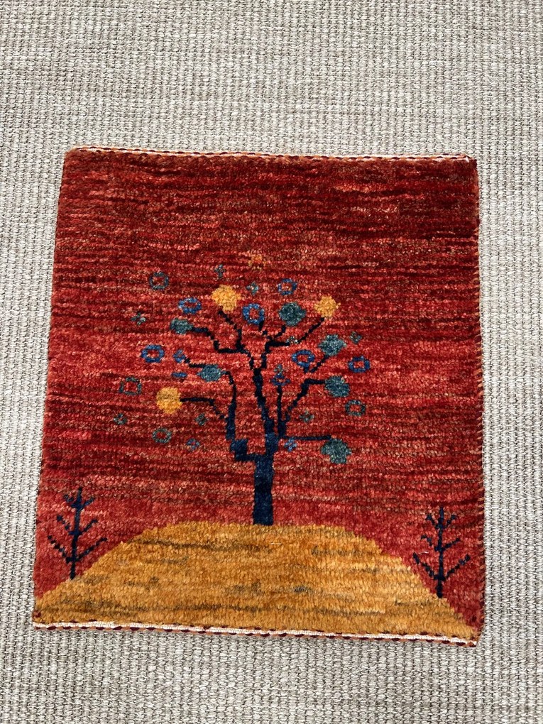 Gabbeh Tappeto persiano 40 x 40 Rosso (Iran) Annodato A Mano