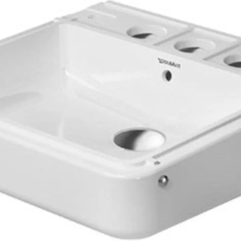 Lavabo da appoggio Onto a incasso rettangolare in ceramica L 100 x P 47 x H 14.5 cm bianco