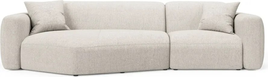 Divano angolare modulare Strino 3 posti in tessuto strutturato – L308x136 cm