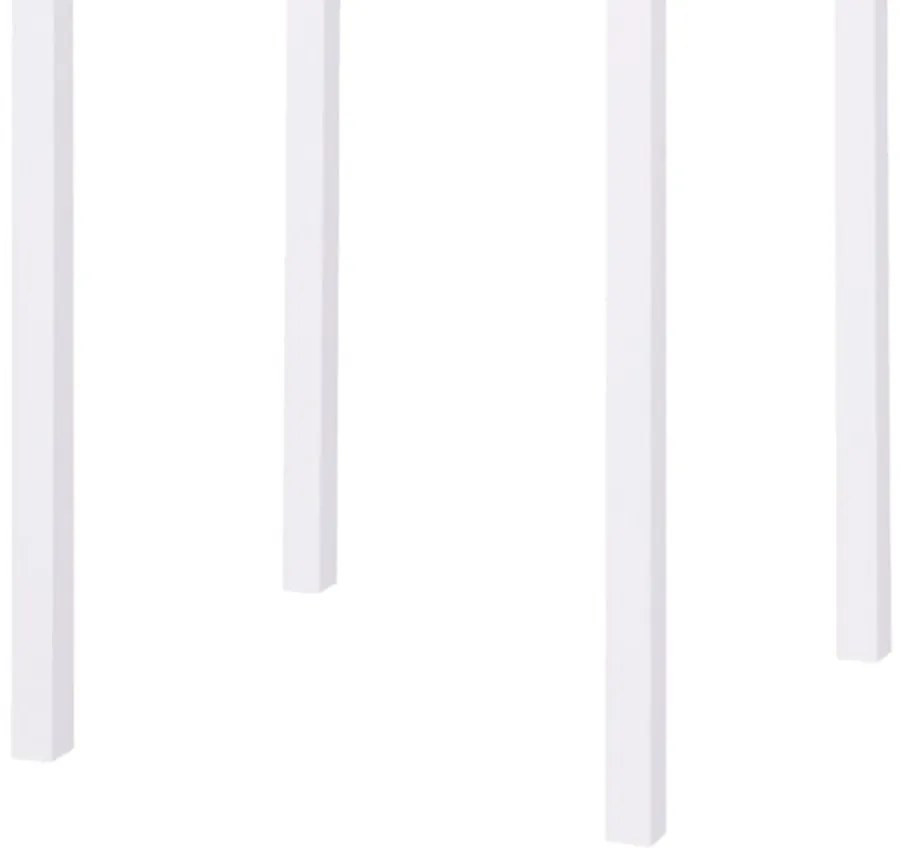 Tavolo alto BASILEA in metallo bianco 70&#215;70 cm, impilabile