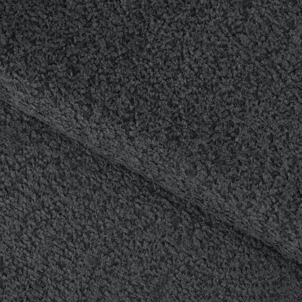 Divano angolare grigio scuro allungabile (con penisola a sinistra/a U) con rivestimento in bouclé Feraria – ELTAP
