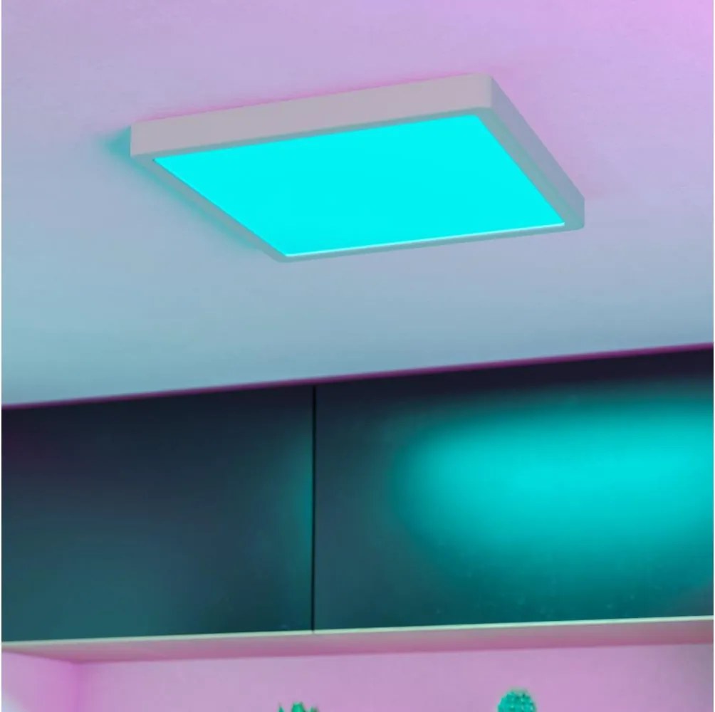 Eglo 901379 - LED RGBW dimmerabile, plafoniera fumé FUEVA-Z LED/13,5W/230V 29,5cm IP44 bianca