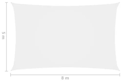 Parasole a Vela in Tessuto Oxford Rettangolare 5x8 m Bianco