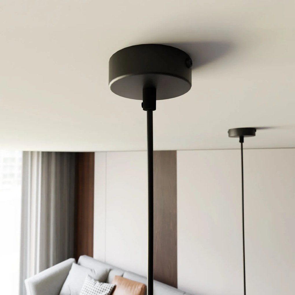 Sospensione Minimal Elit 1 Luce In Acciaio Nero