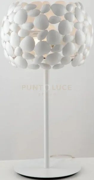 Lume grande dioniso bianco 1 luce attacco e27 30x30x51cm in metallo